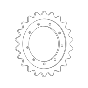 UltraDrive Track Sprocket, New John Deere 450J ID3015 Sprocket rubber tracks